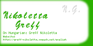 nikoletta greff business card